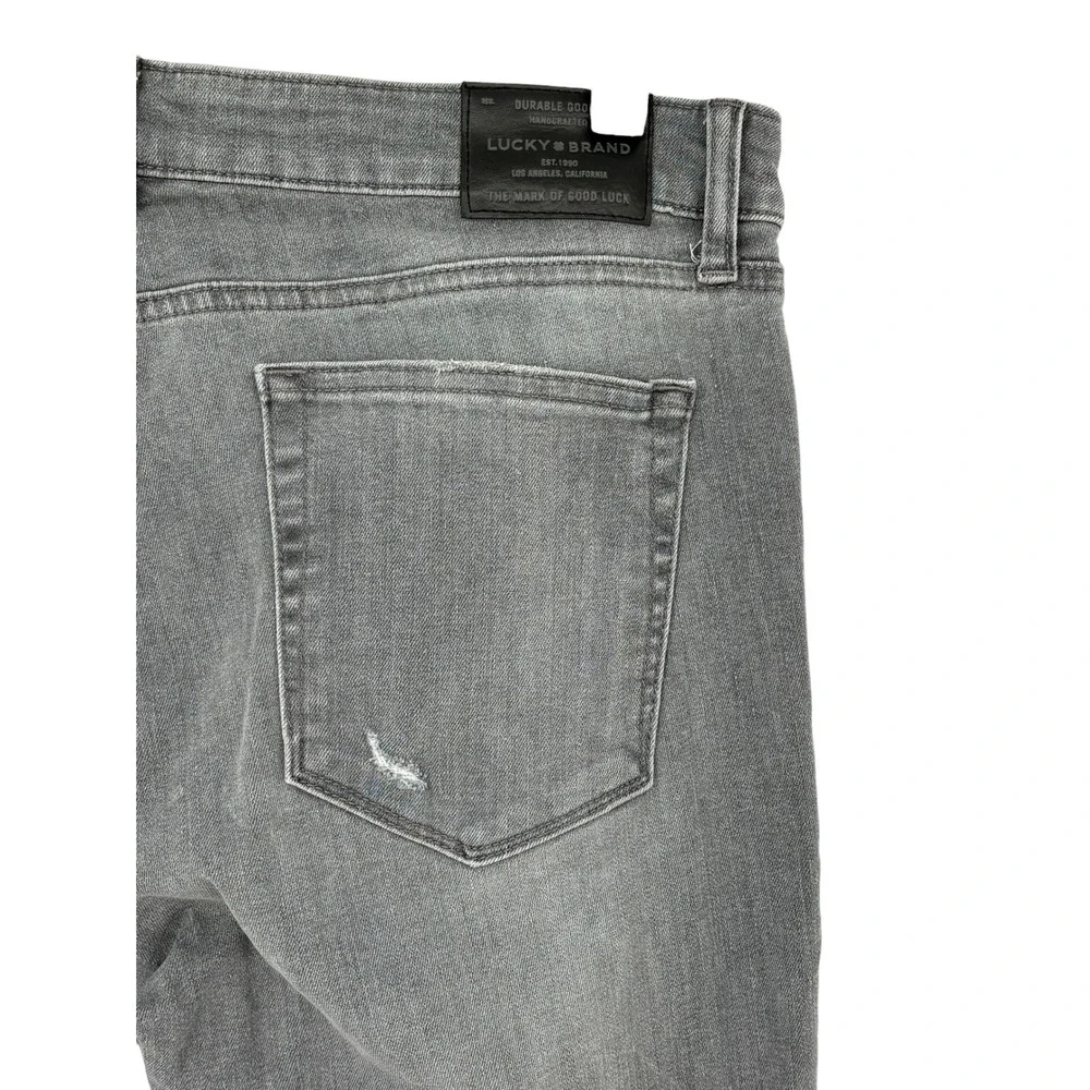 Lucky Brand Lolita Boot Jeans Grey‎ Distressed Raw Hem 14/32